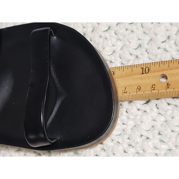 Zac Posen Black Tie Strap Sandals New size 6 Flat Ankle Wrap - Picture 5 of 5